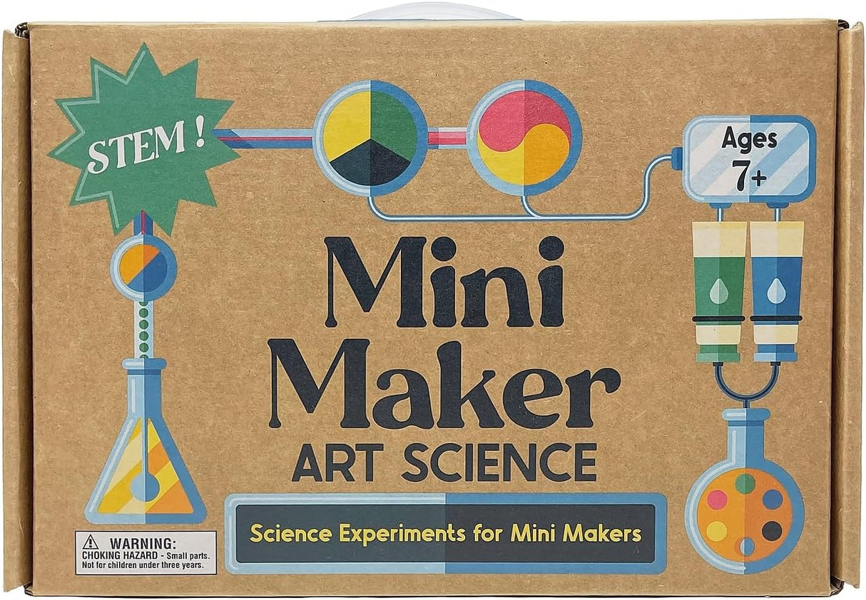 Mini Maker Art Science Kit, Crafts, Tiny Experiments, Stickers, Activity Book, Mini Journal, Name Tag, and More School Supplies, STEM Activities for Kids Grade 2 and Up