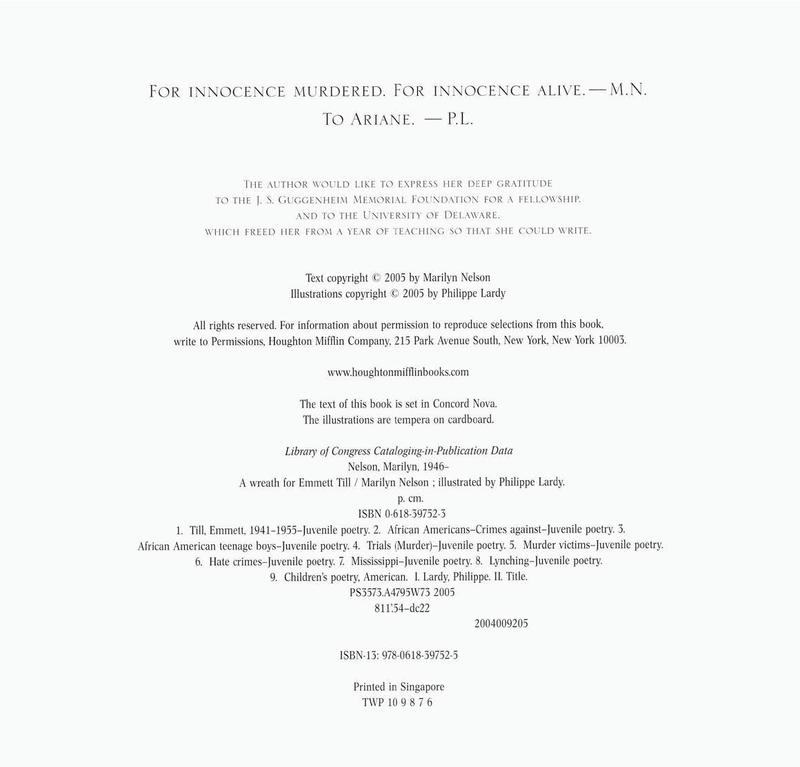 A Wreath for Emmett Till: A Printz Award Winner