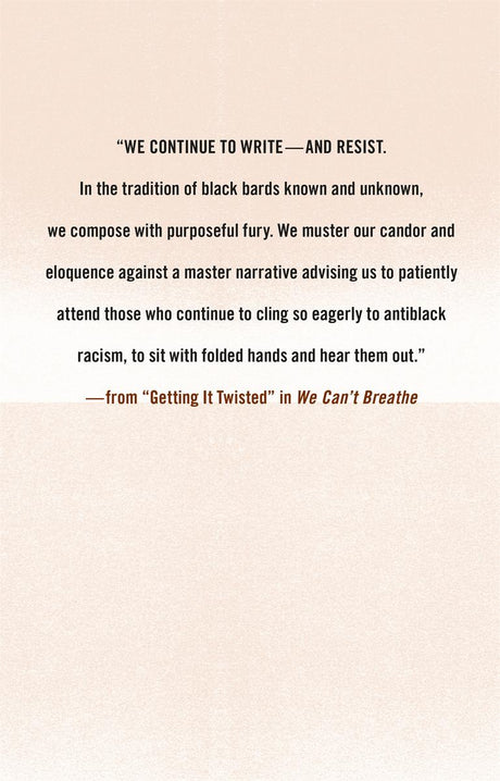 We Can't Breathe: On Black Lives, White Lies, and the Art of Survival
