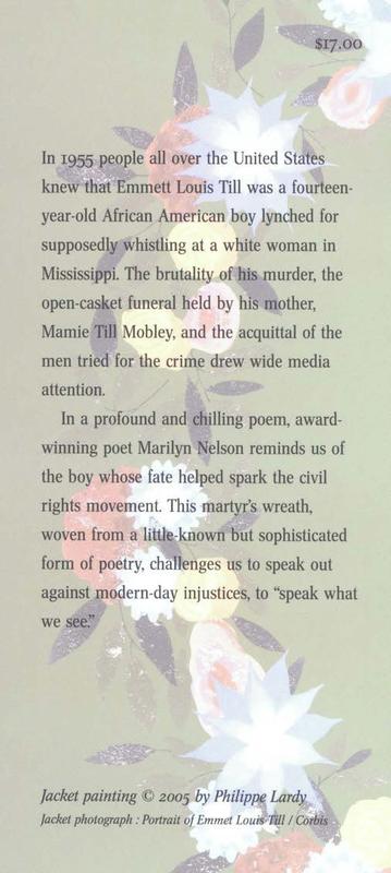 A Wreath for Emmett Till: A Printz Award Winner