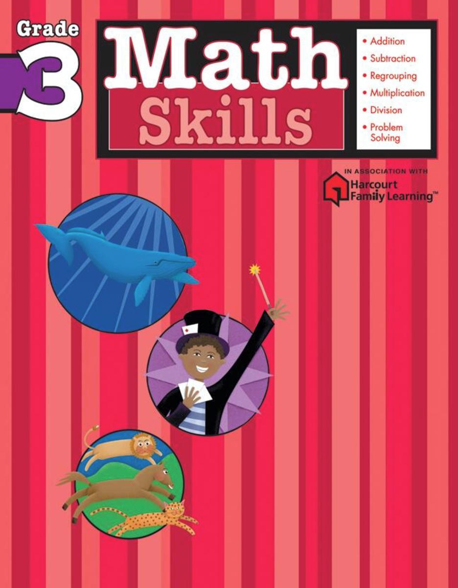 Math Skills: Grade 3 (Flash Kids Harcourt Family Learning)