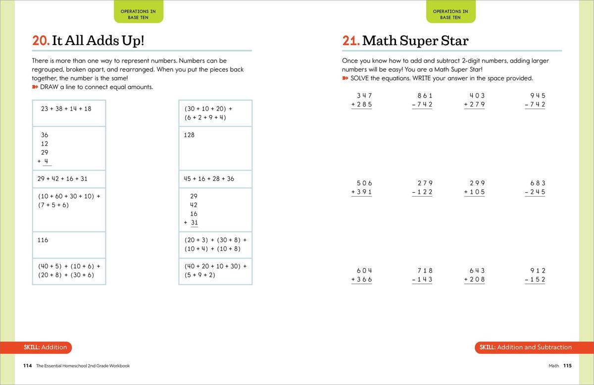 The Essential Homeschool 2nd Grade Workbook: 135 Fun Curriculum-Based Exercises to Build Skills in Reading, Writing, and Math