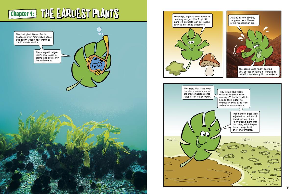 Earth's Amazing Journey: The Amazing Journey from Moss to Rain Forests: A Graphic Novel about Earth's Plants