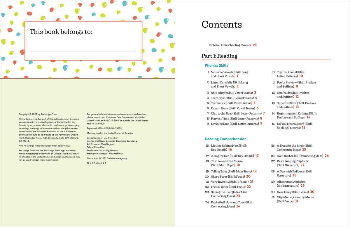 The Essential Homeschool 2nd Grade Workbook: 135 Fun Curriculum-Based Exercises to Build Skills in Reading, Writing, and Math