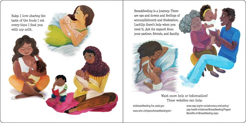 Mama Feeds Me All the Colors: A Book that Celebrates the Magic of Breastfeeding While Teaching Basic Colors to Babies