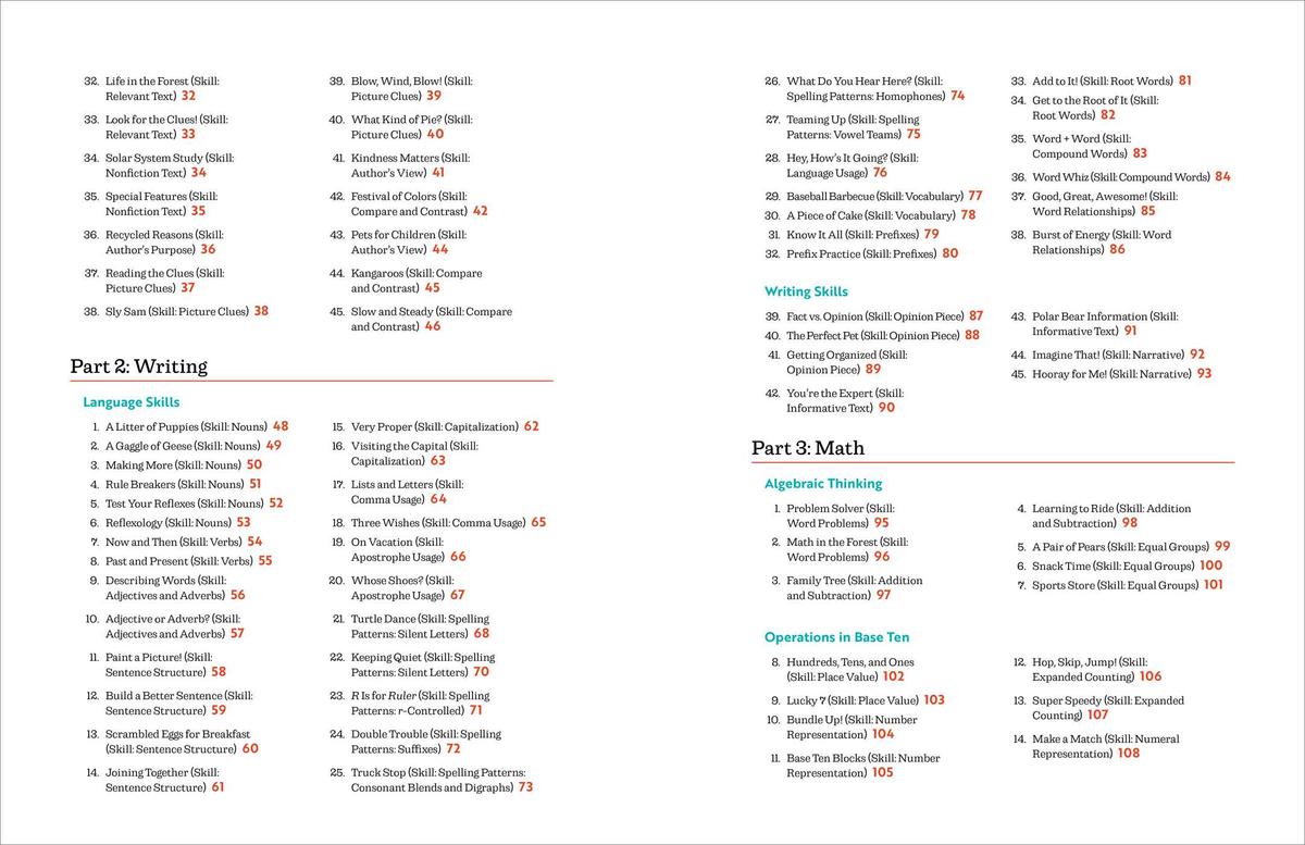 The Essential Homeschool 2nd Grade Workbook: 135 Fun Curriculum-Based Exercises to Build Skills in Reading, Writing, and Math