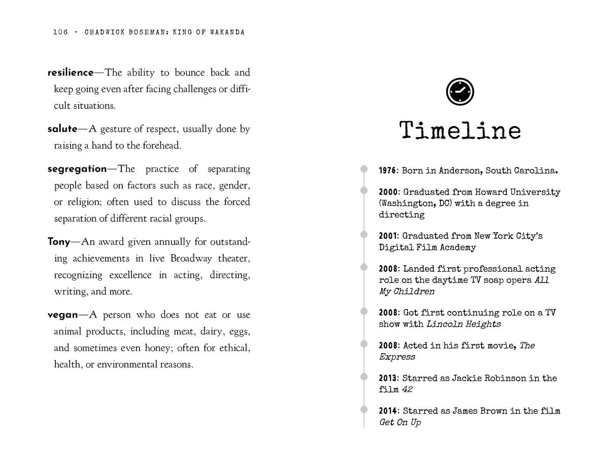 Black History Heroes: Chadwick Boseman: King of Wakanda: A Hero On and Off the Screen