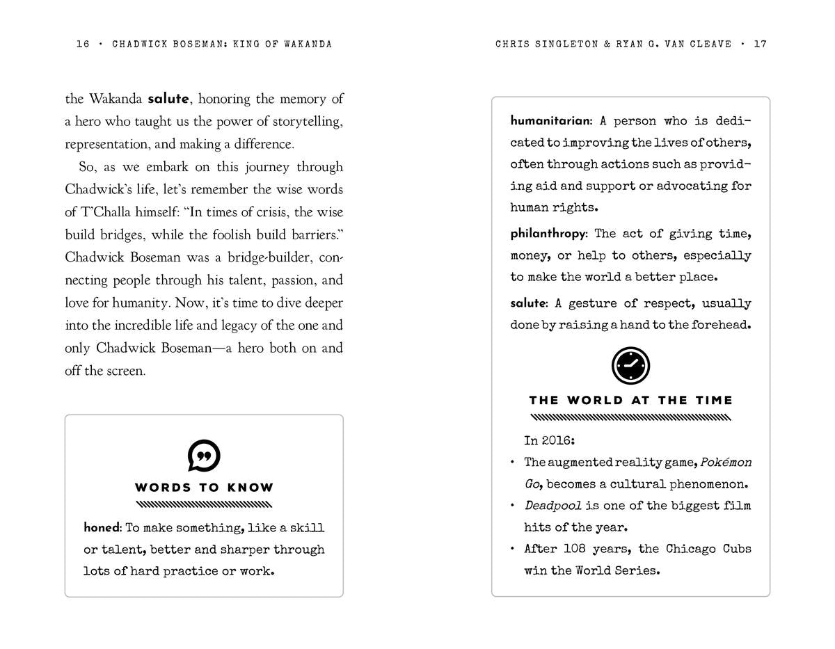 Black History Heroes: Chadwick Boseman: King of Wakanda: A Hero On and Off the Screen