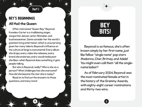 96 Facts About Beyoncé Quizzes, Quotes, Questions, and More! With Bonus Journal Pages for Writing!