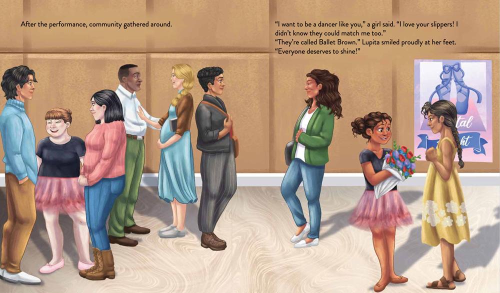 Lupita's Brown Ballet Slippers