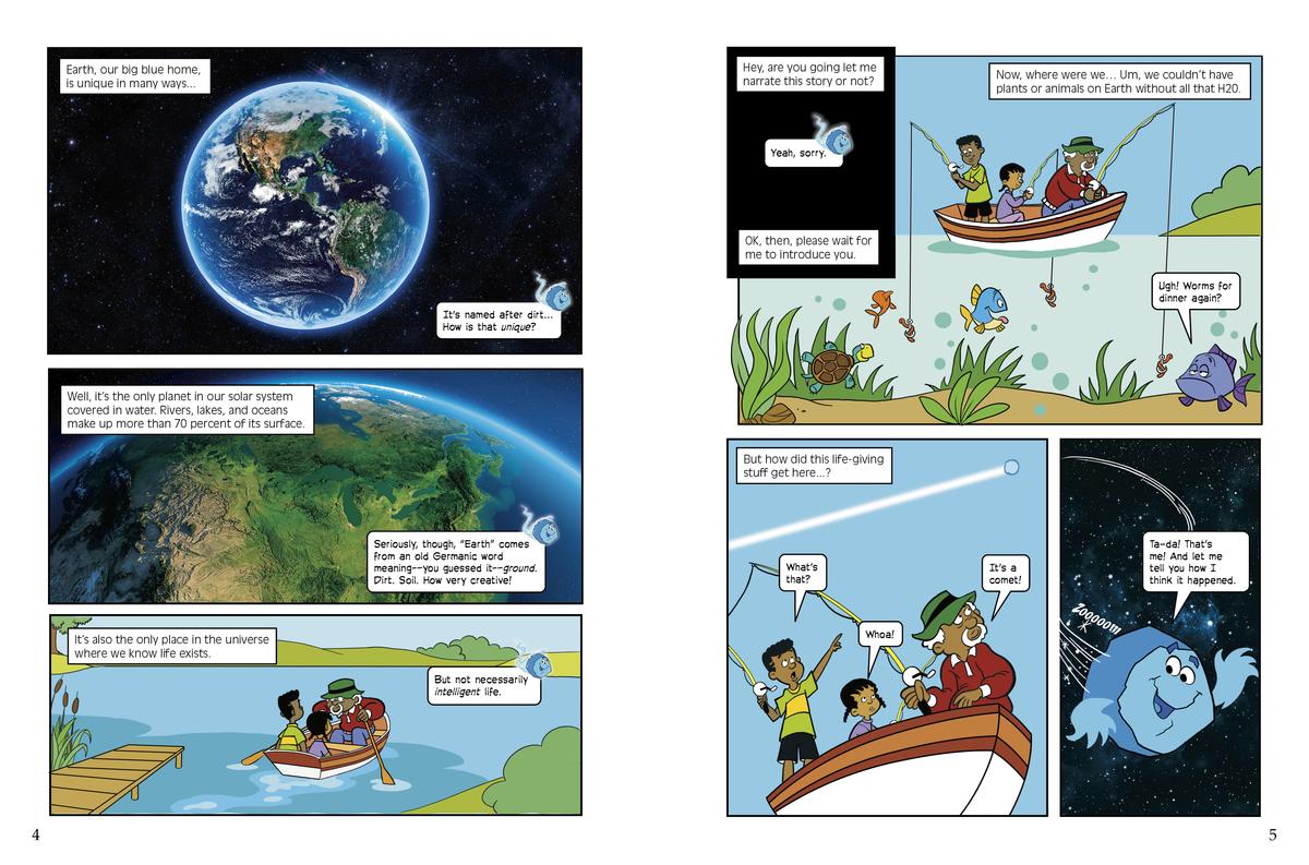 Earth's Amazing Journey: The Shocking Journey from Comets to Oceans: A Graphic Novel about Earth's Water