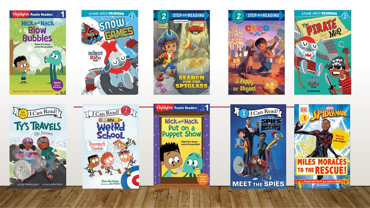 Level Reader Fiction Set F  (Kindergarten - 1st Grade)  10  Books