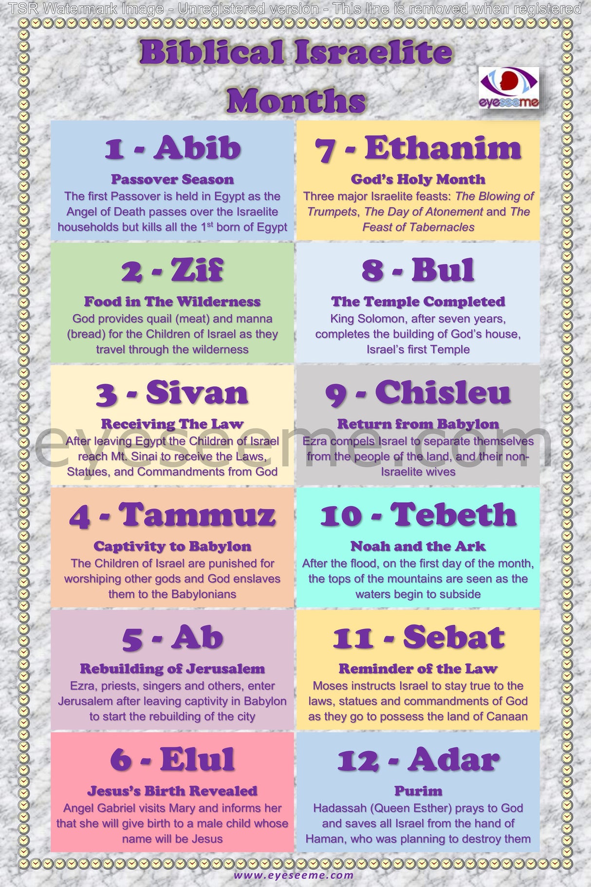 Biblical Israelite Months - EyeSeeMe African American Children's Bookstore