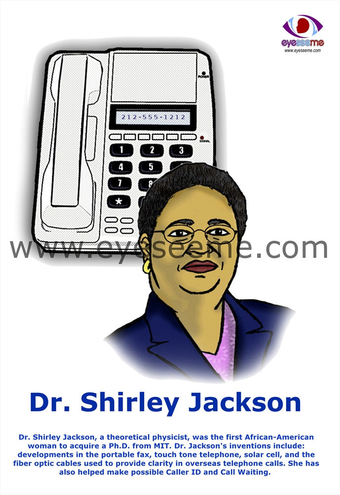 Shirley Jackson poster - EyeSeeMe African American Children's Bookstore