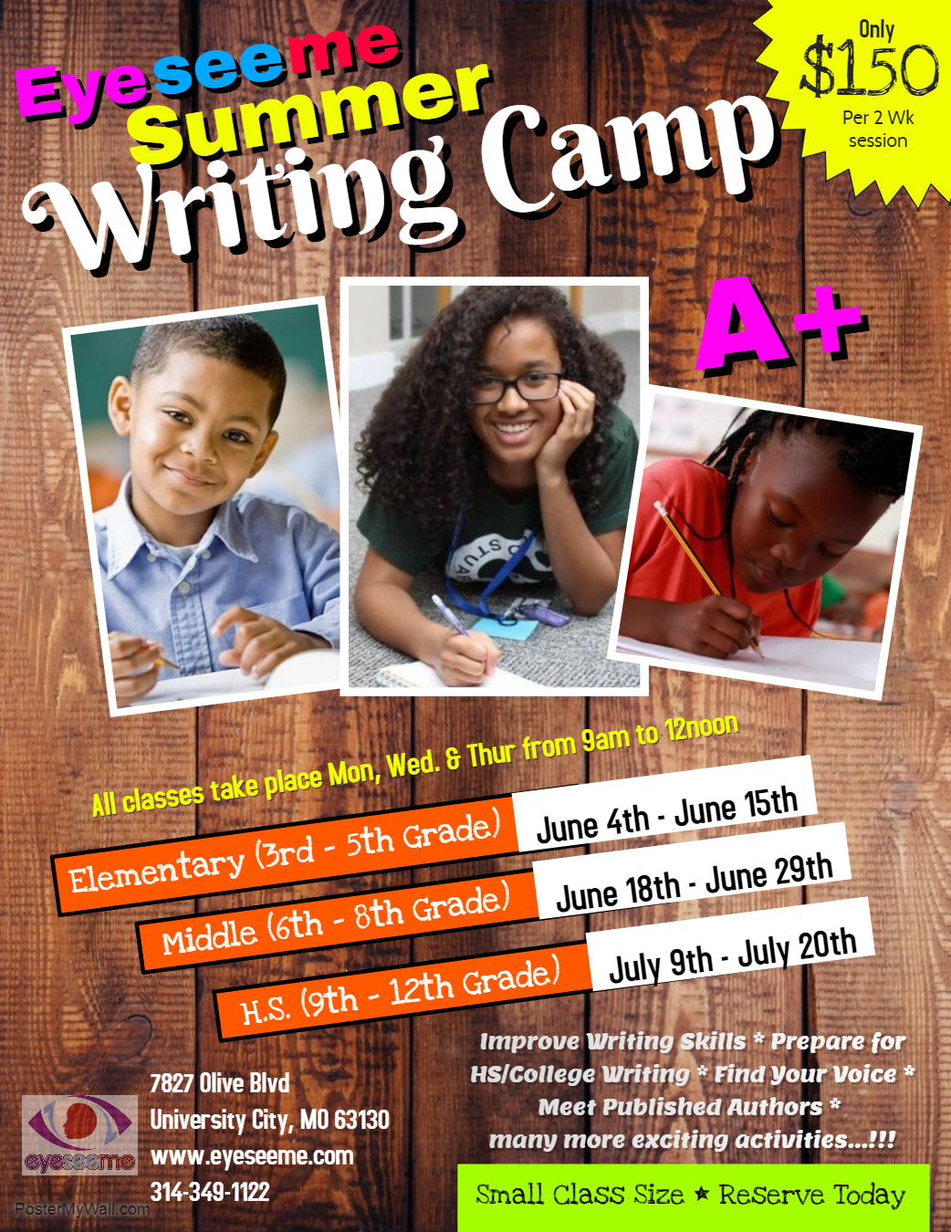 Summer Writing Camp 2018