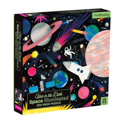 Space Illuminated 500 Piece Glow in the Dark Family Puzzle |
