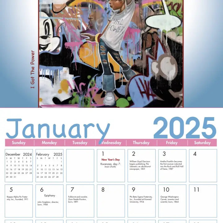 2025 Shades of Color Kids Wall Calendar