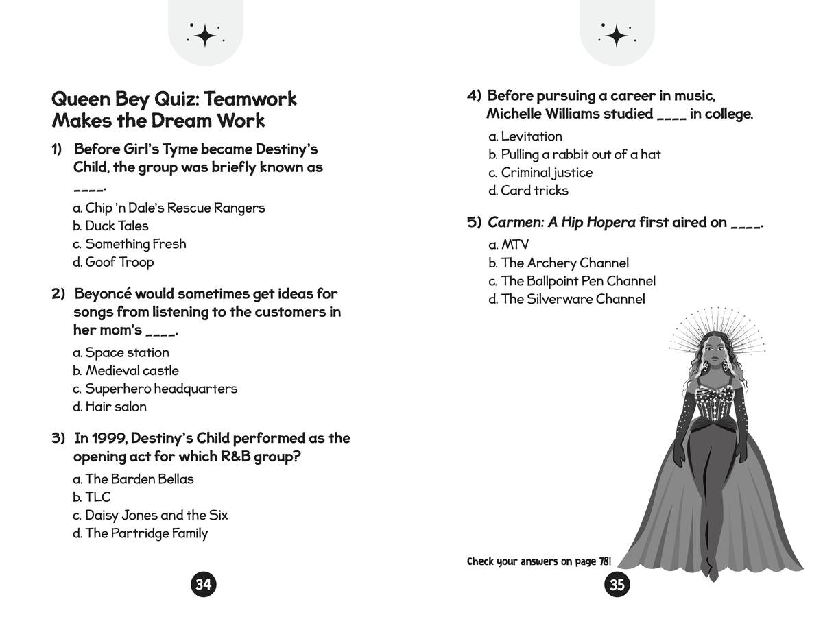 96 Facts About Beyoncé Quizzes, Quotes, Questions, and More! With Bonus Journal Pages for Writing!