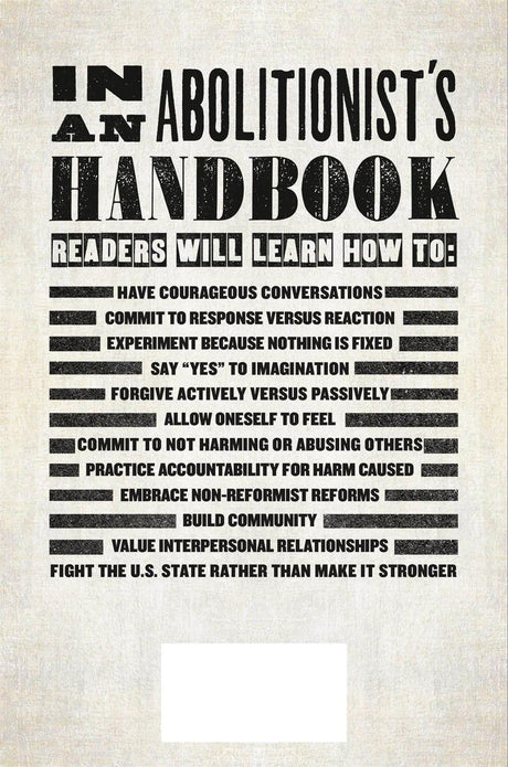 An Abolitionist's Handbook: 12 Steps to Changing Yourself and the World