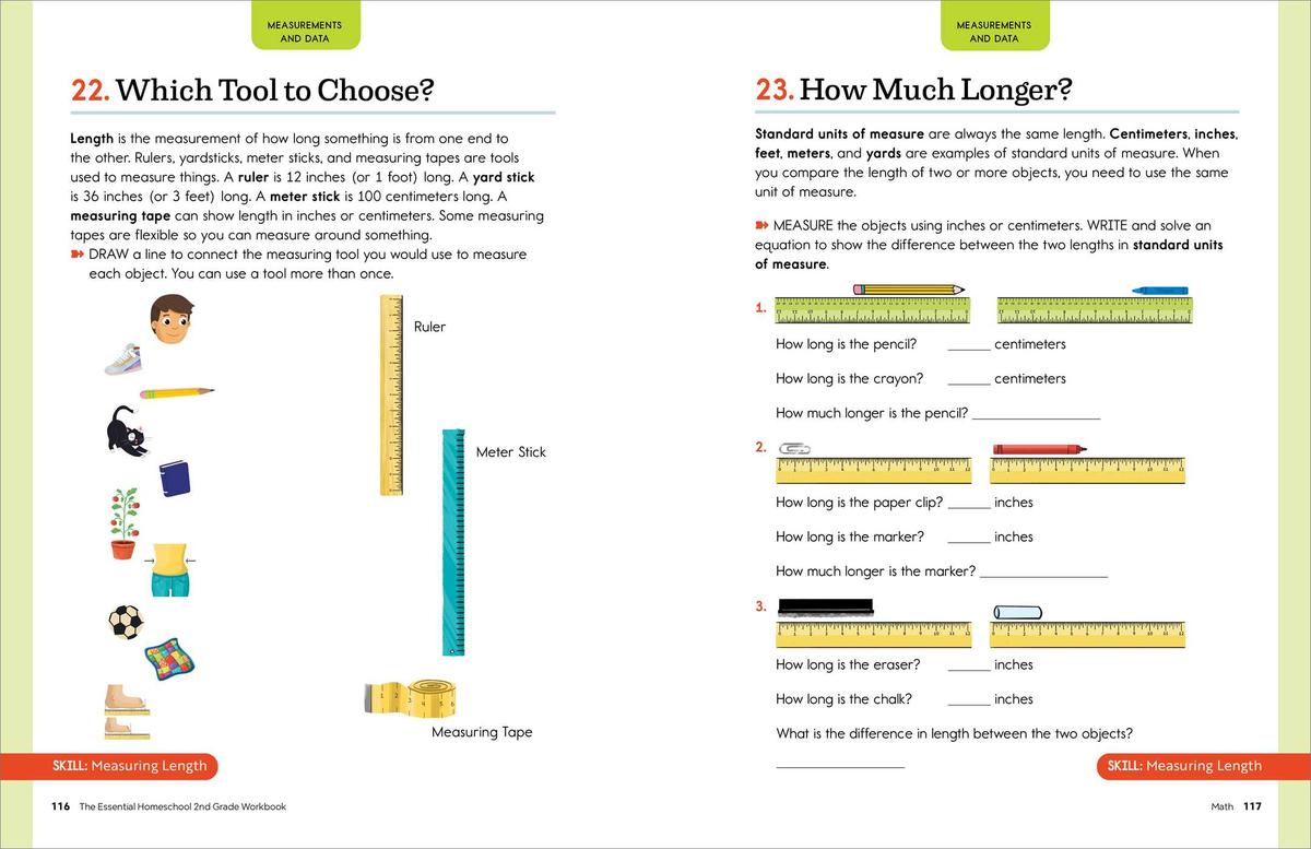 The Essential Homeschool 2nd Grade Workbook: 135 Fun Curriculum-Based Exercises to Build Skills in Reading, Writing, and Math