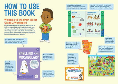 Brain Quest Workbook: 2nd Grade: A whole year of curriculum-based exercises and activities in one fun book!
