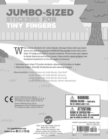 Jumbo Stickers for Little Hands: Human Body: Includes 75 Stickers