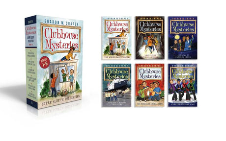 Clubhouse Mysteries Super Sleuth Collection (Boxed Set): The Buried Bones Mystery; Lost in the Tunnel of Time; Shadows of Caesar's Creek; The Space Mission Adventure; The Backyard Animal Show; Stars and Sparks on Stage