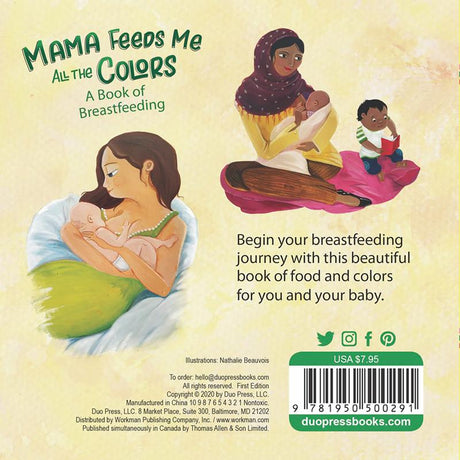 Mama Feeds Me All the Colors: A Book that Celebrates the Magic of Breastfeeding While Teaching Basic Colors to Babies