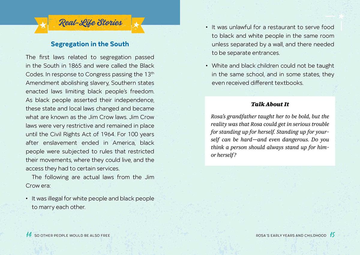 So Other People Would Be Also Free: The Real Story of Rosa Parks for Kids