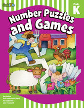 Workbook: Number Puzzles and Games  (Pre K) - EyeSeeMe African American Children's Bookstore
