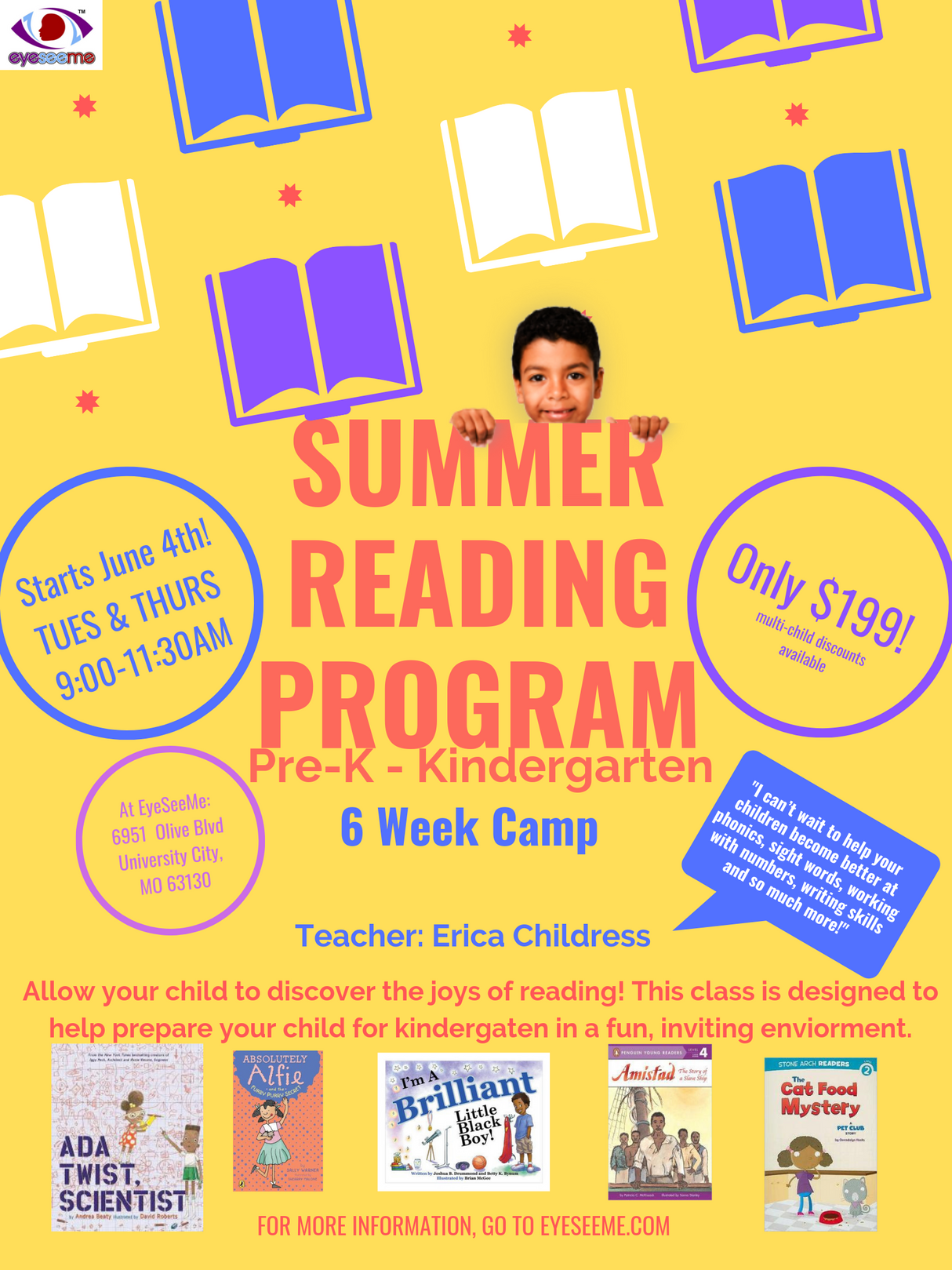 Summer Reading Program - Pre-K - Kindergarten