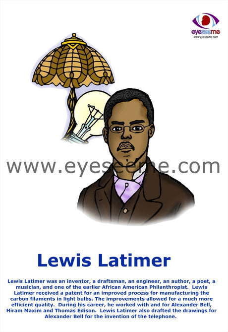 Lewis Latimer poster - EyeSeeMe African American Children's Bookstore
