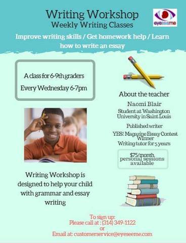 Writing Class for 6th - 9th graders